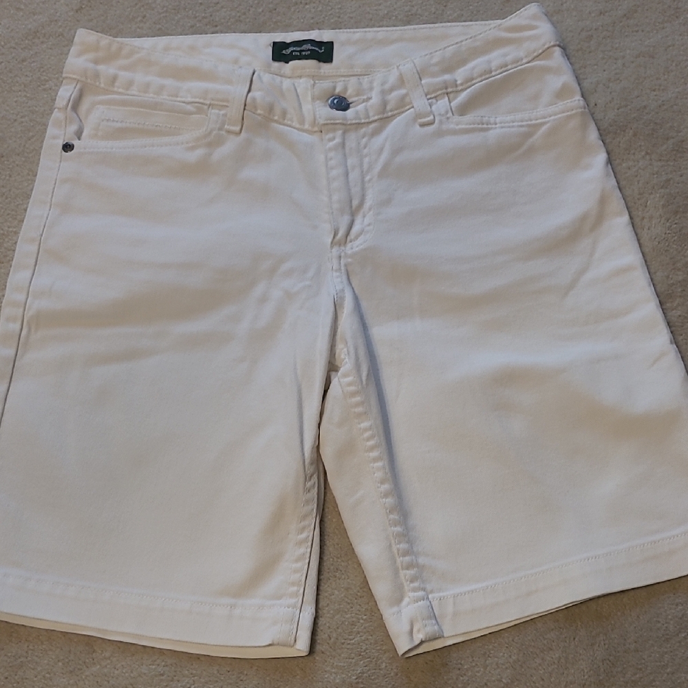 Eddie Bauer Size 4 White Denin Bermuda Short